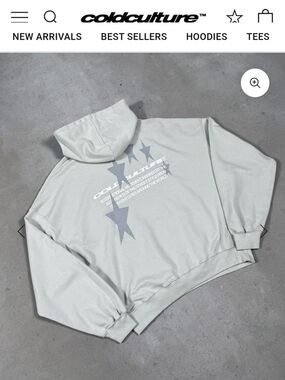 Cold Culture Cosmo Arc Hoodi- Light Grey